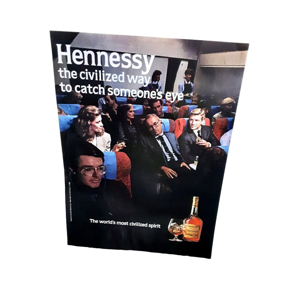 1986 Hennessy Civilized Way To Catch Someones Eye Original Print Ad